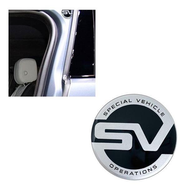 Car Accessories 3D Metal SV Logo Car Body Emblem Badge Sticker For Land Rover Range Rover Evoque Defender 2 Discovery Decor
