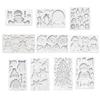 Festival Chocolate Molds Set Heat Resistant Silicone Materials Santa Snowman Tree Star Shape Baking Decoration Supplies