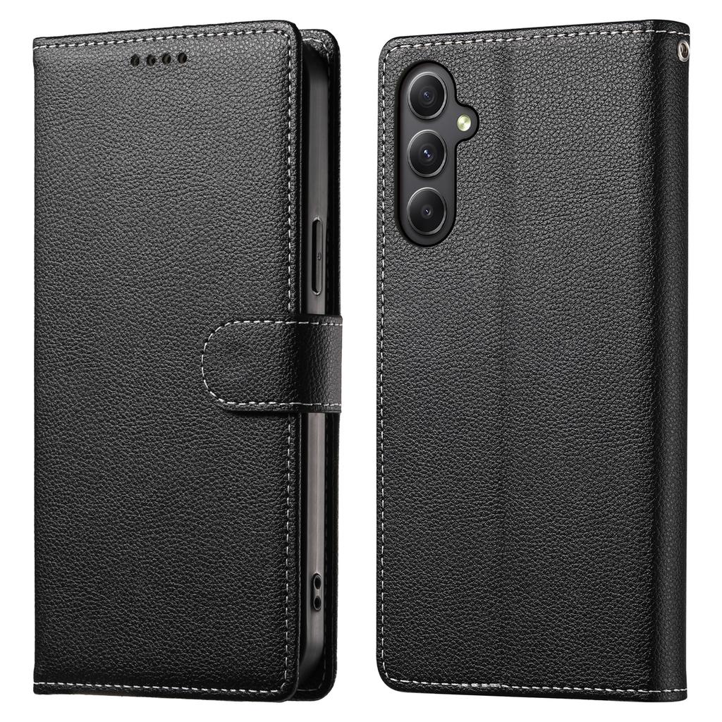 DF-012 Etui dla Samsunga Galaxy A35 5G Skóra o fakturze liczi Magnetyczne zapięcie Portfel Stojak Pokrowiec na telefon