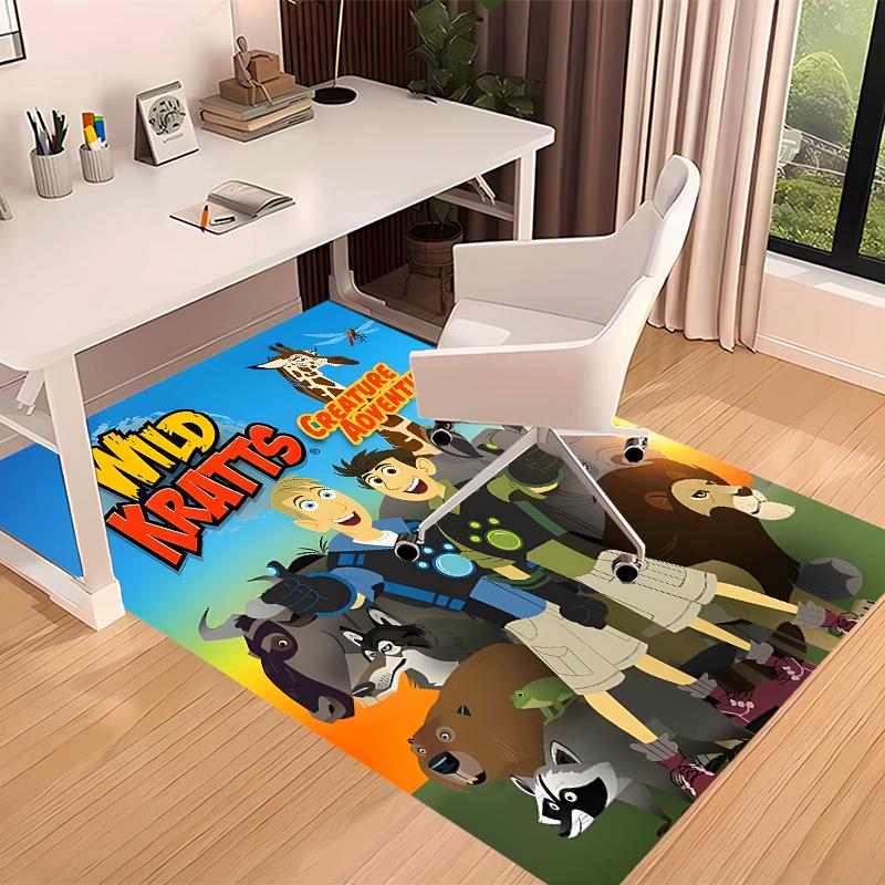 Wild Kratts Printed Absorbent Washable Carpet, Non-Slip Bathroom Mats, Kitchen Rugs, Yoga Mat,Living Room Entrance, Camping Picnic Rugs