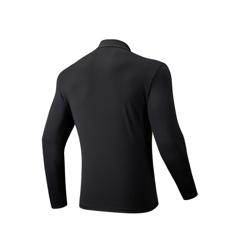 Anta Training Series Autumn Sports Elastic Business Casual Comfortable Light Warm Fleece Half High Neck Zipper Knit Sweater Men Sweater 152547406N-3