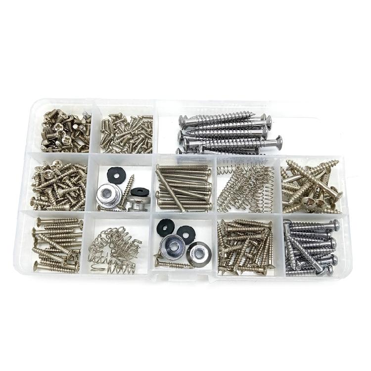 Guitar Parts Kit for Neck Plate, Pickguard, Strap End Pins, Guitar DIY Screws