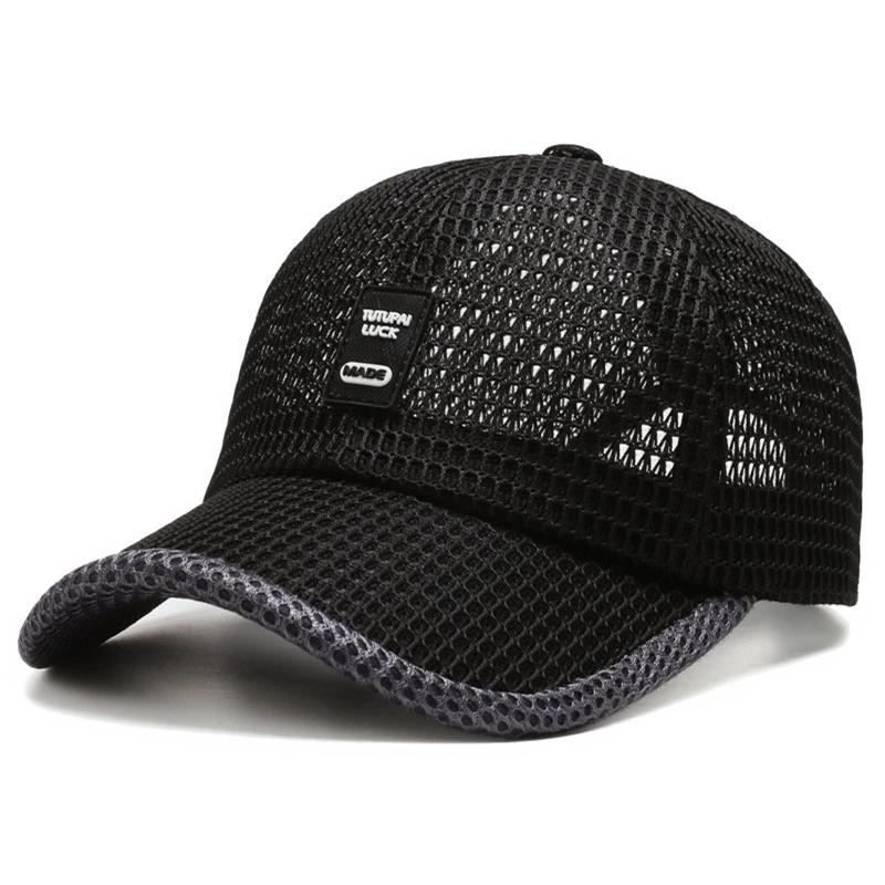  Men's Mesh Baseball Cap Breathable Summer Caps Dad Hat Outdoor Fishing Hats Bone Gorras Snapback Trucker Cap