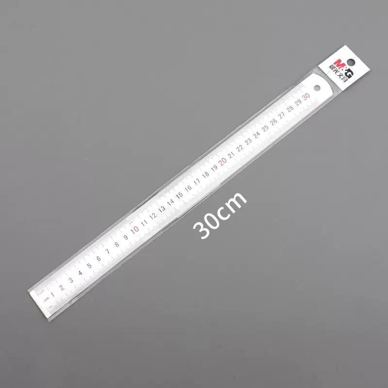 1pcs MG ARL96027 Bidirectional Stainless Steel Ruler Student Drawing Measurement Ruler Office Drawing