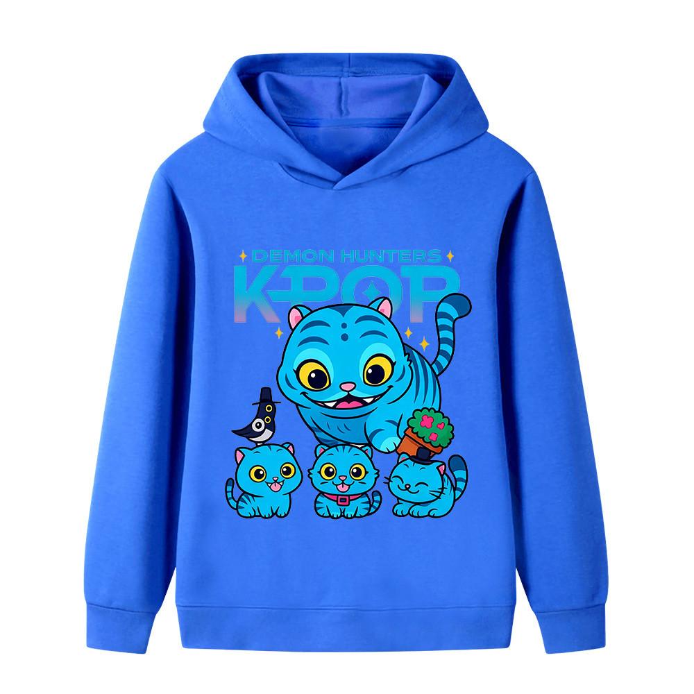 B1234 Kinder Jungen Mädchen Derpy Kpop Rumi Zoey Mira Print Langarm Kapuzenpullover
