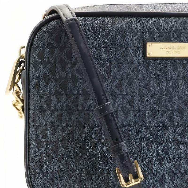 Michael Kors Adjustable Shoulder Strap Coated Canvas Crossbody Bag Women's Blue