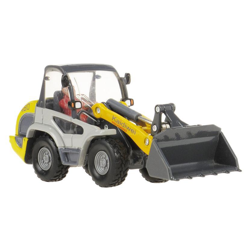 1/50 Light Bulldozer Truck Toy Car Model Diecast Engineering Vehicle Miniature Four Wheels Collection Gift for Children Boys Kid