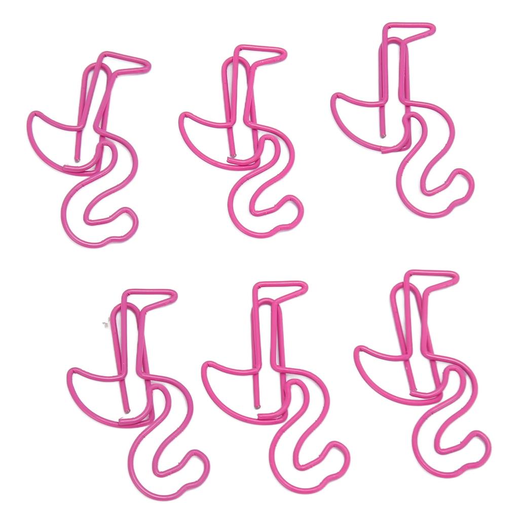 100pcs Paper Clips Multipurpose Bird Shaped Metal Paper Clips Set for Document Classification Rose