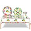 Summer Hawaii Party Disposable Tableware Sets Flamingo Palm Leaf Hawaiian Birthday Party Supplies Tropical Wedding Decorations