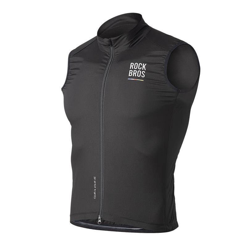 ROCKBROS ROAD to SKY SERIES Unisex Running Cycling Vest Women Men Windbreaker Marathon Cycling Training Running Vest S чёрный