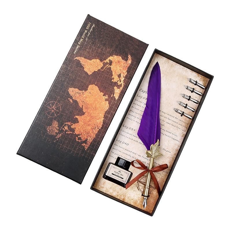 

European Retro Feather Pen Set - Creative Birthday, Valentine, or Business Gift