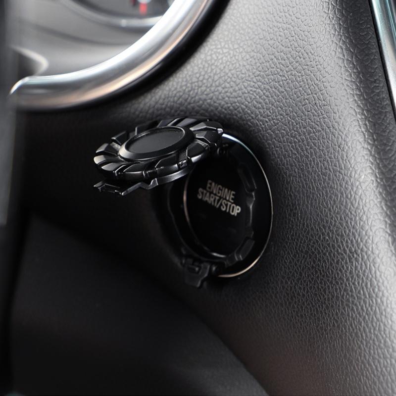 Decorative Engine Start Stop Button Covers Shield Night Glow Easy to Install Add Unique Touch to Car Interior