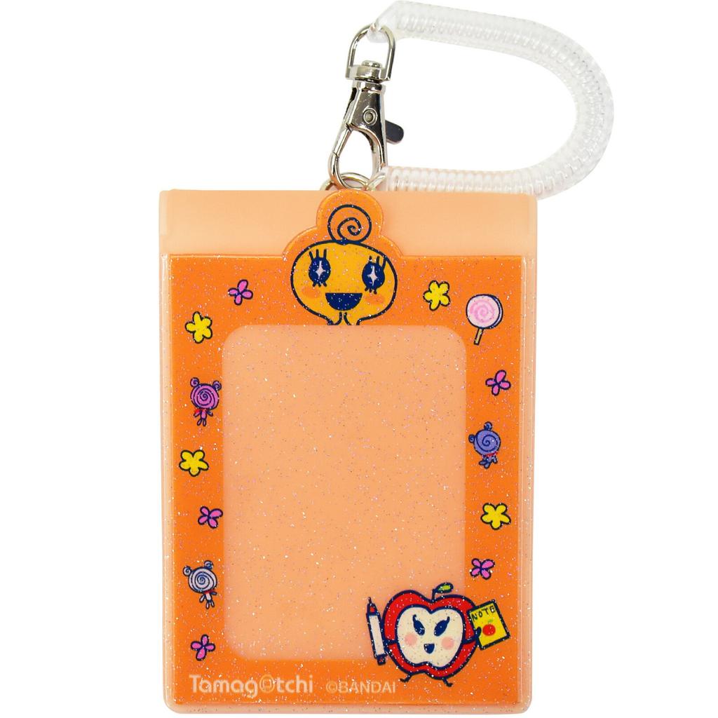 Tamagotchi pass case coil chain photo stand frame card clear both men women commuting school travel festivals outings adults high students children