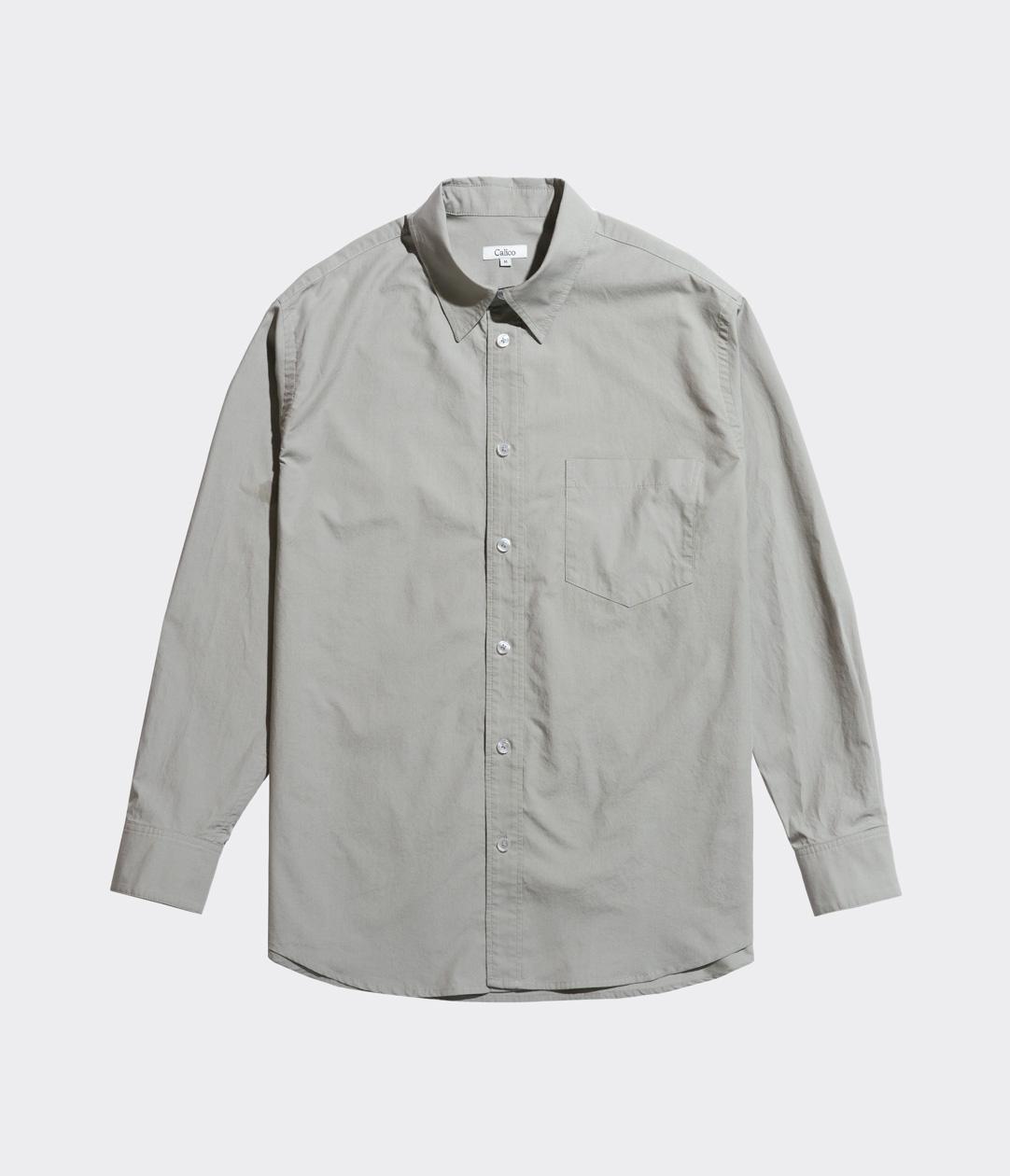 Офисная рубашка Calico Typewriter / Серая Grey/M