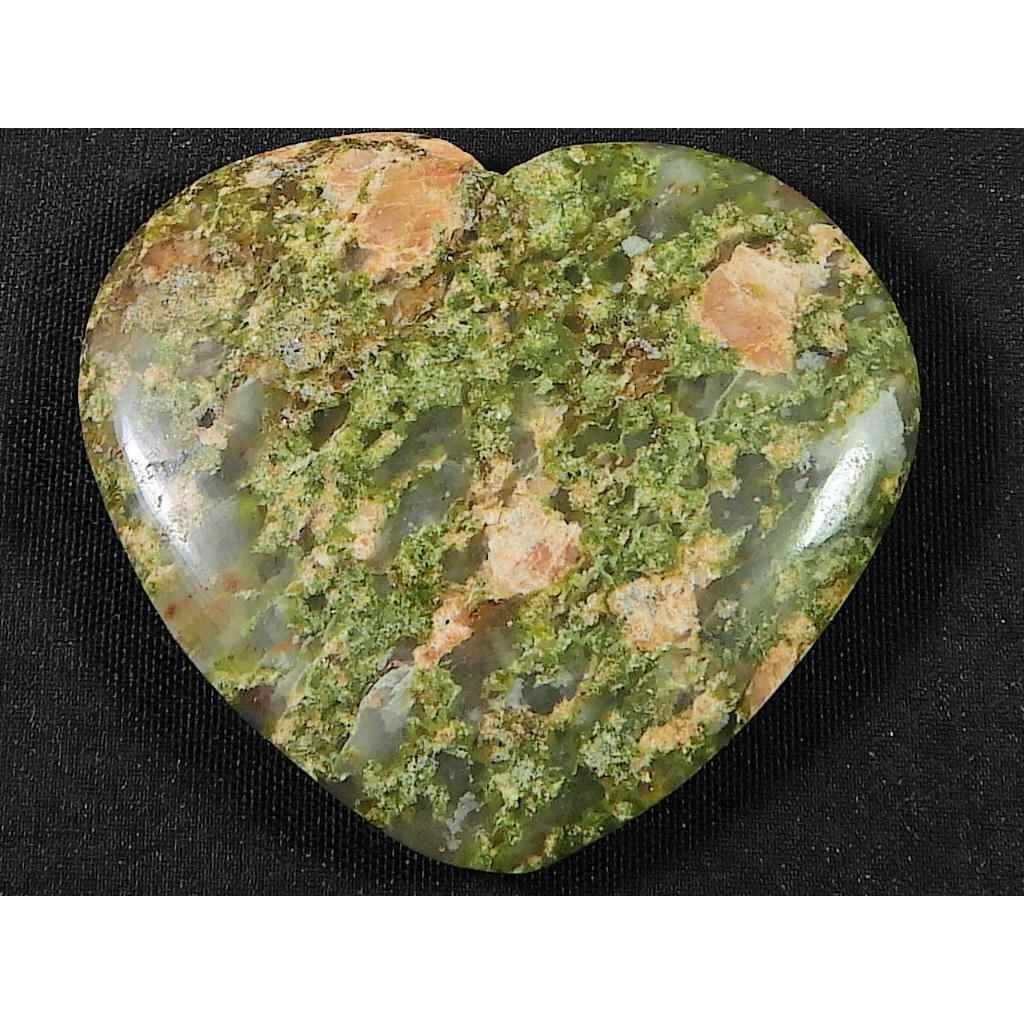 73Cts. AAA Natural Unakite Heart Healing Crytsal Loose Gemstone 31X37X07 MM SK-1839