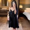 Nuovi pigiami estivi in seta ghiacciata da donna, sexy vestaglia con spalline in pizzo e imbottitura sul seno, vestaglia pura seduzione, abbigliamento da casa