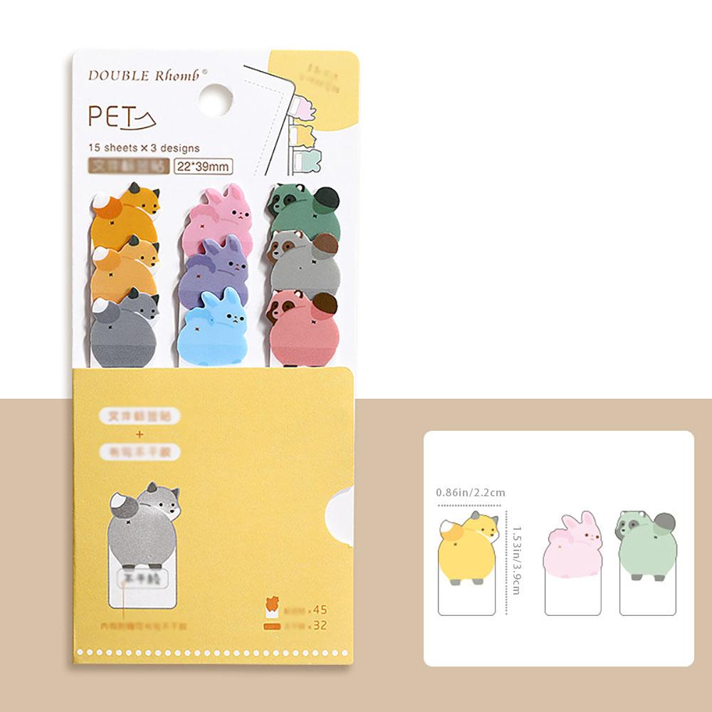 Cute cartoon animal alien index stickers, student notes, comments, categorized tags, sticky notes, stickers