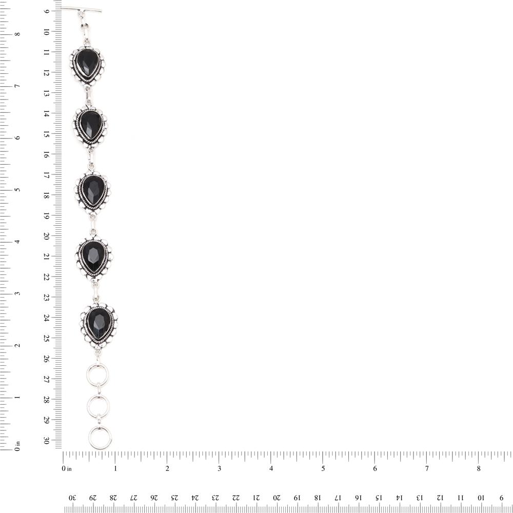 Czarny Kamień Kręgosłupa Biżuteria dla Przyjaciół Zestaw Naszyjników 18-20''