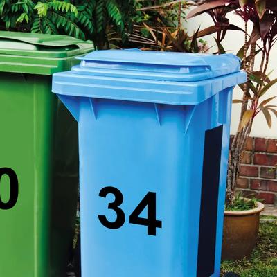 Velký 6,9palcový (17.5Cm) Nálepka na popelnice Samolepicí číselné nálepky Popelnice na kolečkách Dveře Poštovní schránka Garážové štítky