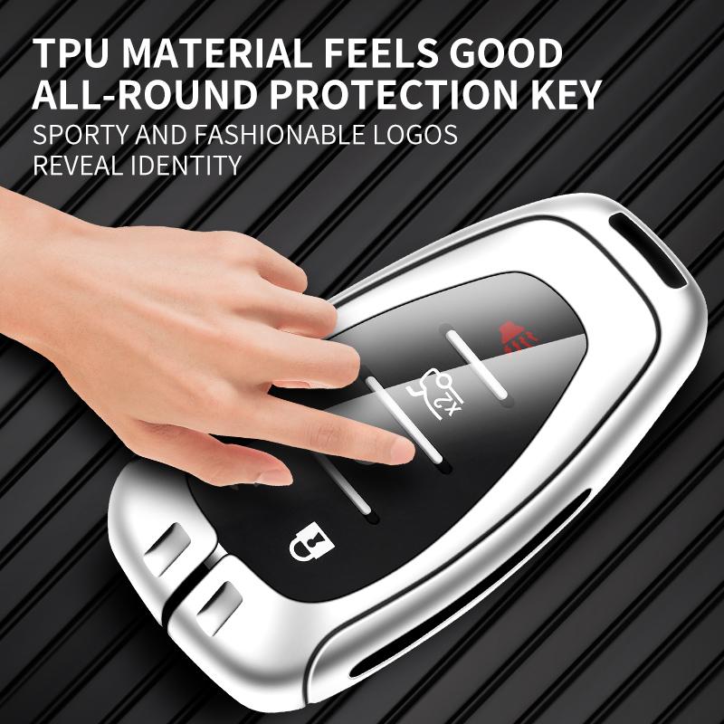 Zinklegierung Leder Auto Schlüsselabdeckung Hülle für Chevrolet Aveo Bolt Onix Cruze Spark Cavalier Colorado Lacetti Traverse Silverado