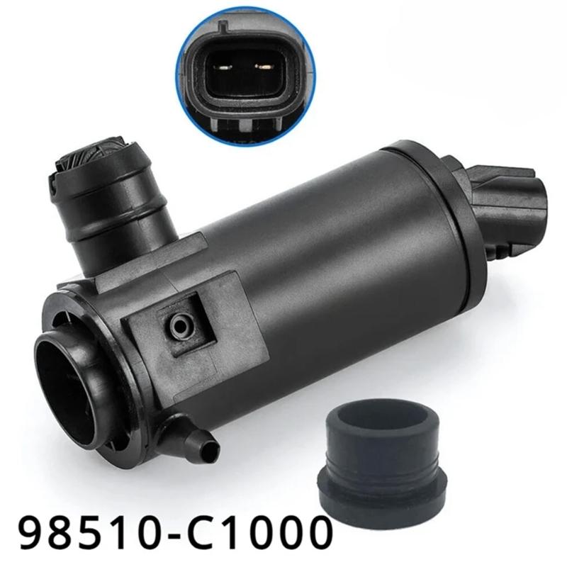 High Pressure Windshield Washer Motor Pump With Grommet for 98510-C1000 98510C1000 Clear Visibility Driving Experience