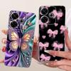 For Cover Xiaomi Redmi 13 13x 2025 Case New Stylish Flower Lemon Soft Silicone Shell For Xiaomi Poco M6 Plus PocoM6 M 6 4G Funda