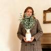 6pc 60cm Green  Leaf Sprayer, Green Silk Plant, Artificial Flowers, Suitable For Home, Party, And Wedding Decorations