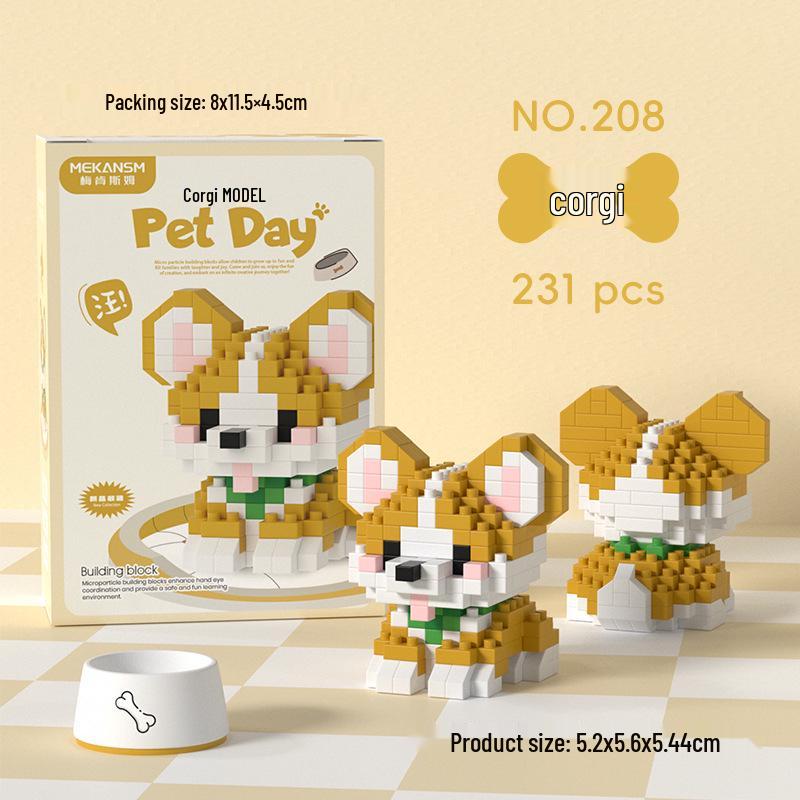 Children's Educational Building Blocks for Pets: Suitable for Dogs, Cats, Bichon Frise, Corgi; Compatible with Lego; Perfect for Children's Day