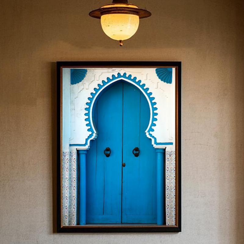 

Марокко Дверь Арабский Постер HD искусство липкая стена водонепроницаемый дом гостиная спальня бар эстетичное украшение 21cm×30cm NoFrame