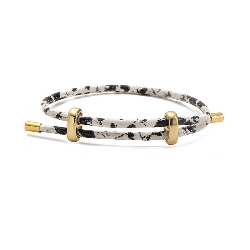 

Fashion Hip-hop Multiple Colors Snake Pattern Leopard Prints Woven Bracelets for Women Personalized DIY Beaded Bracelet Jewelry