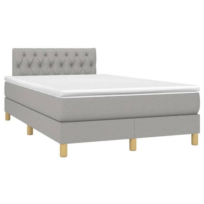 Maison Exclusive - Sommier à lattes de lit matelas LED Gris clair 120x200 cm Tissu