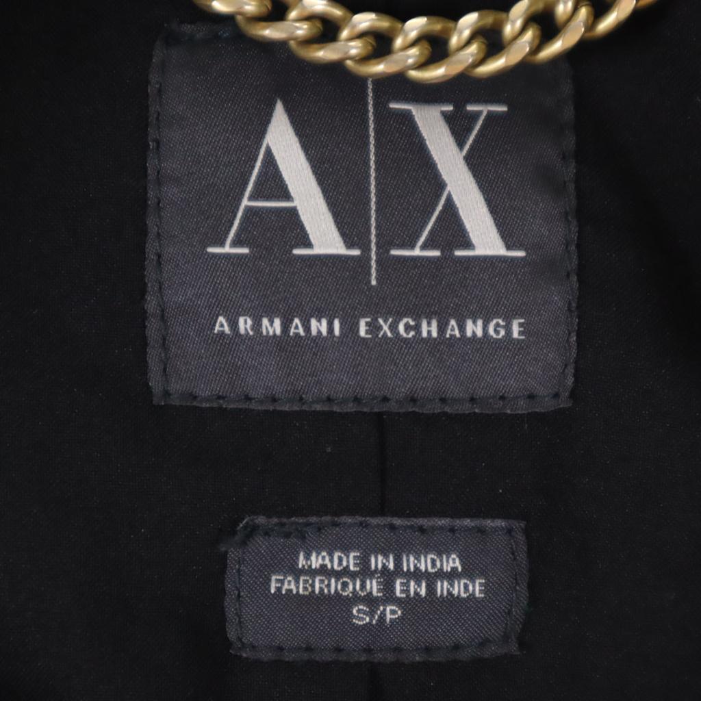 ARMANI EXCHANGE leather jacket S black Women Used