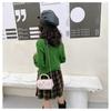 Mini Small Square Bag Flower Decoration Shoulder Bag Fashion Kid's Handbag  Girls