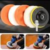 4-5Inch Car Polishing and Waxing Set, 100mm Multi-Functional Buffing Pads Kit - Soft Sponge, Wool Pad, and Ball Polishing Disc