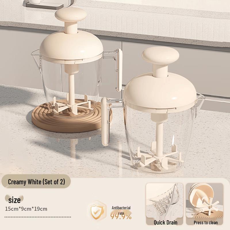 Manual Press Whisk Egg Beater Cup