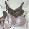 "Elegant French Satin Mesh Bra - Light, Anti-Sag, Wire-Free Design for All Sizes"