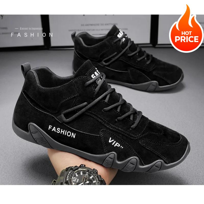 

2025Men s outdoor sports hiking shoes four season new anti slip comfort work shoes fashion youth casual trendy shoes 44 чорний