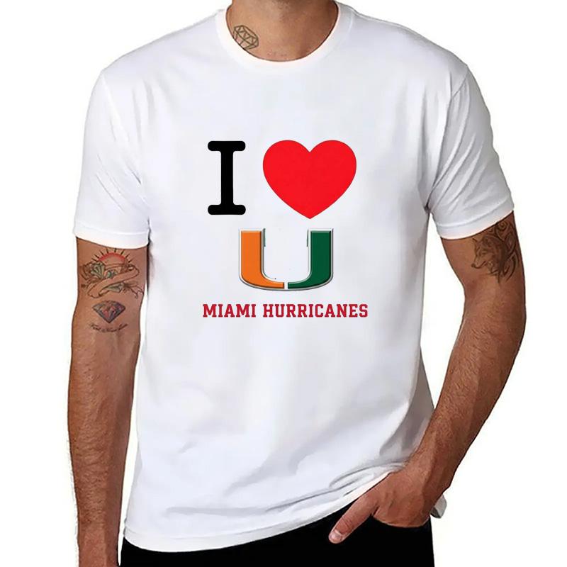 University Of Miami U Tshirt Summer Tops Shirts Graphic Tees Summer Clothes Tshirts For Unisex Cotton