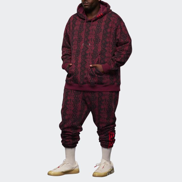 adidas X Ivy Park Snakeskin Print Joggers Unisex Bottoms Cherrywood-Red HI1976