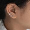 Korean Version of Temperament Simple Ear Bone Clip Small Exquisite Asymmetric Zircon No Ear Hole Tide Earrings