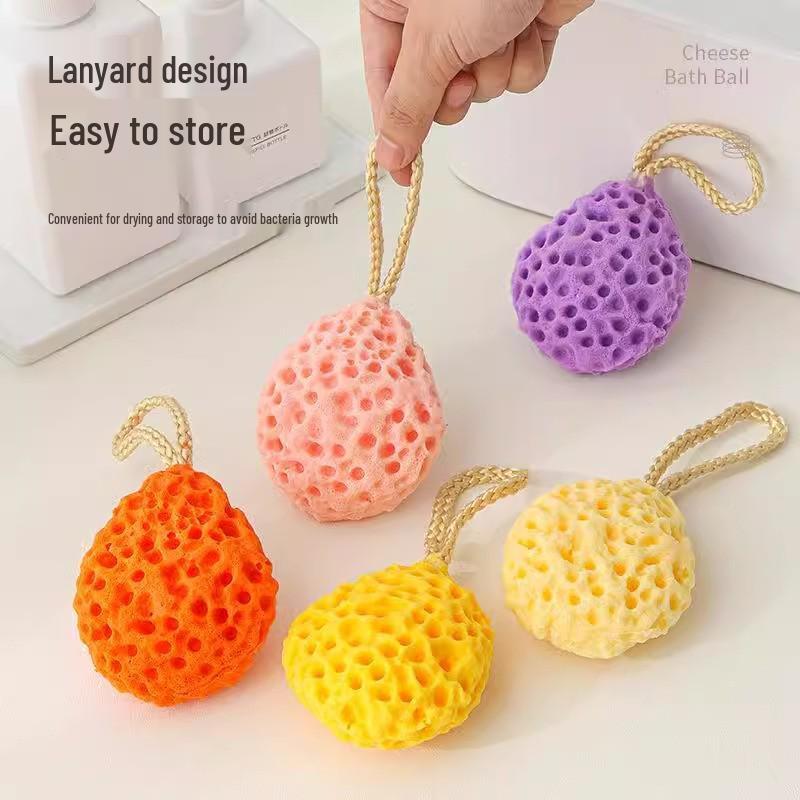 Cute Little Yellow Duck Soft Bristle Bath Brush for Adults & Kids - Long Handle Back Scrubber