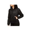 adidas Originals Solid Color Letter Logo Print Woven Mesh Stand Collar Jacket Women Jackets Black CV5798