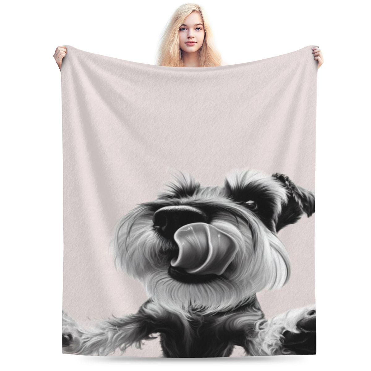 

Schnauzer Kisses Personalized Soft Party An UltraSoft Micro Fleece Blanket 75x100cm 30x40in