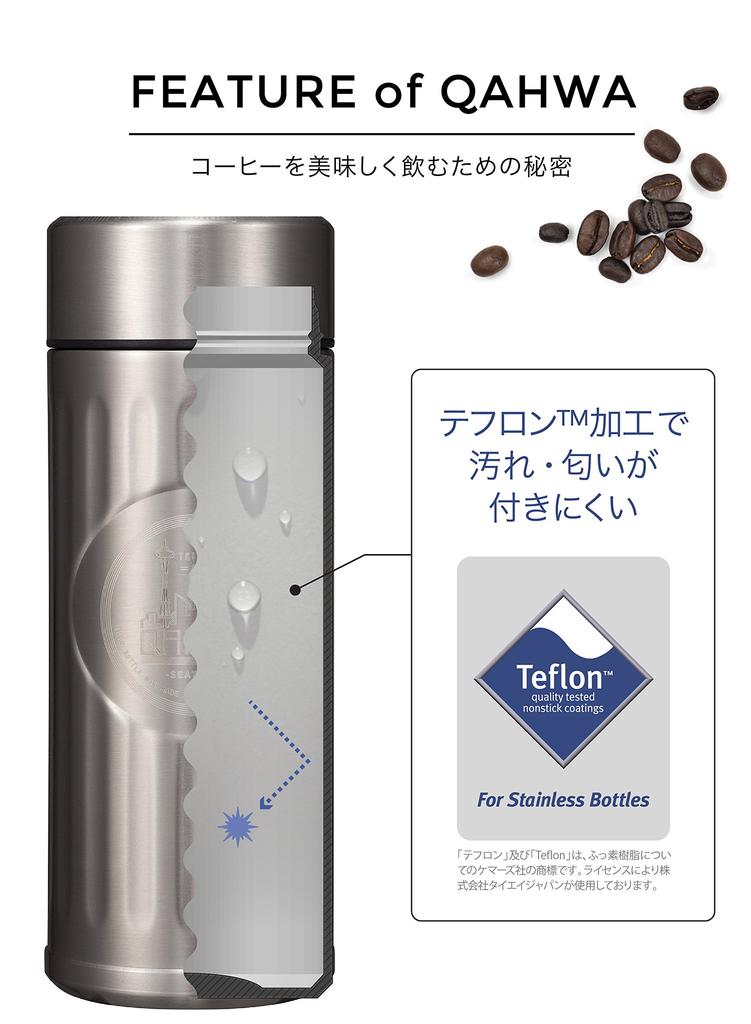CB Japan QAHWA Coffee Bottle, Brown, 420ml, Direct Drinking