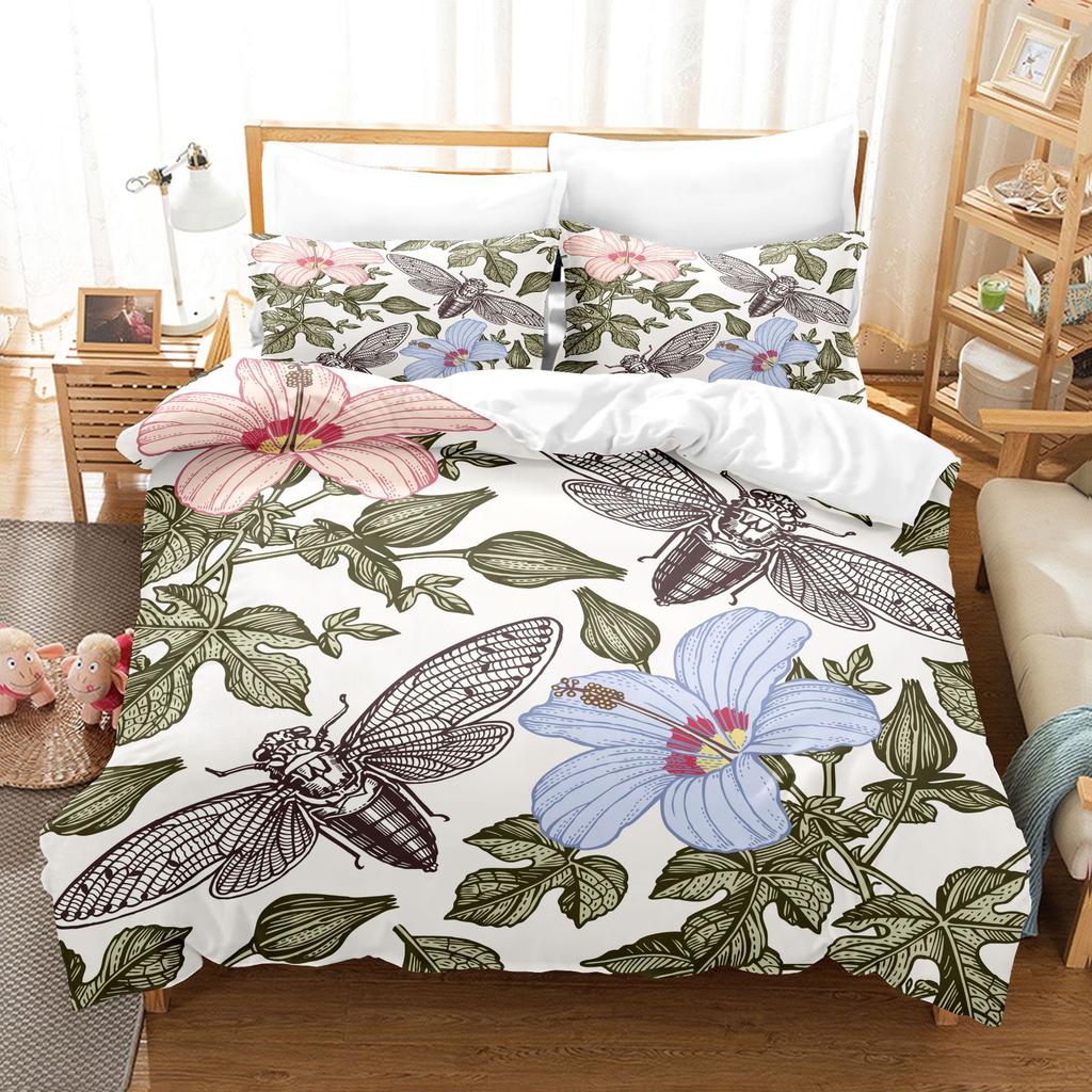Grinding Three-Piece Butterfly Series 3D Digital Printing Bedding Kit Factory