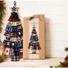 DIY Patchwork Christmas Tree Kit, Farmhouse Fabric Xmas Wall Hanging Ornament Craft Set, Complete Sewing Material Kit for Gifts