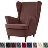 Jacquard Wing Chair Cover Stretch High Sloping Armchair Covers Nordic Elastic Single Sofa Slipcovers With Seat Cushion Covers