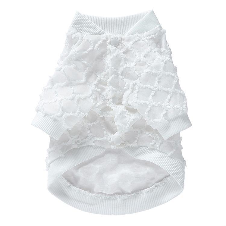 

Повседневная прозрачная рубашка для питомцев для маленьких и средних собак - Универсальная посадка на четыре сезона для тедди и померанского шпица M