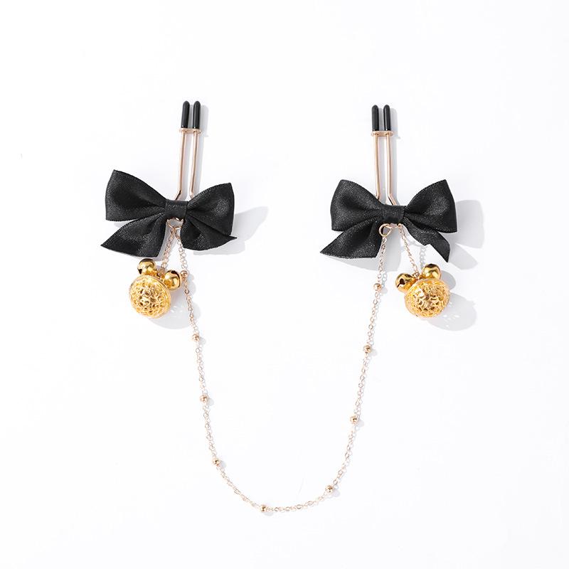 Sex Toys SM Bow Palace Bell Nipple Clamp Couple Flirting and Teasing Bell Clip Couple Interaction Nipple Clamp