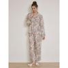 Lunaluz Women Amor Double Gauze Long Sleeve Collar Two Piece Pajama